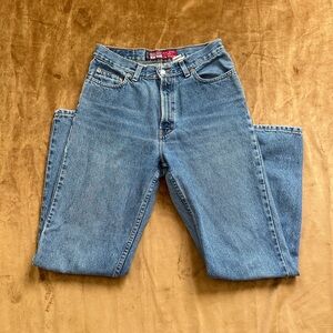 🪼 VINTAGE 90s/Y2K DENIM HIGH WAIST OLD NAVY RELAXED BLUE JEANS 🪼
